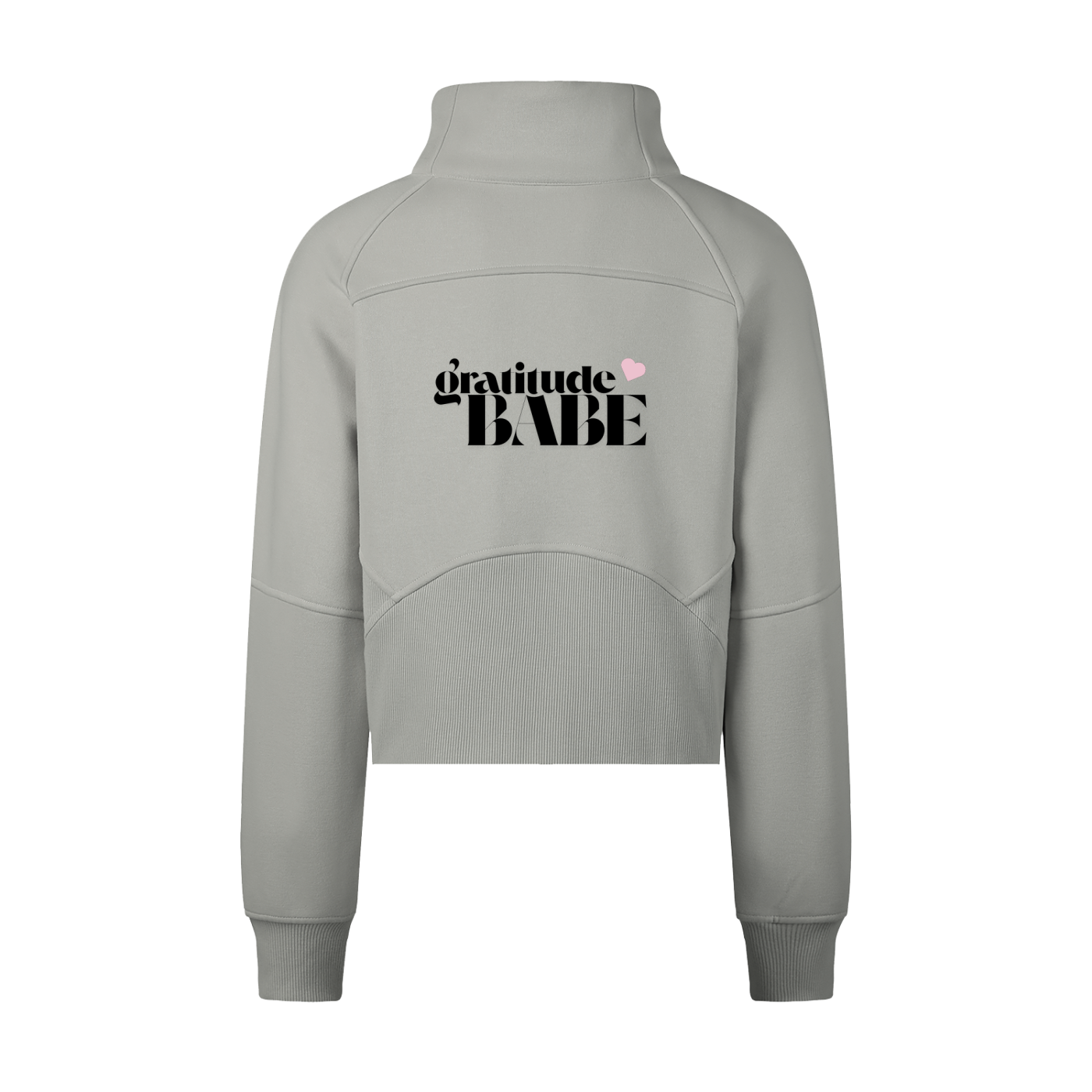 Gratitude Babe™ "Spiritually Spoiled" Cropped Half-Zip Sweatshirt