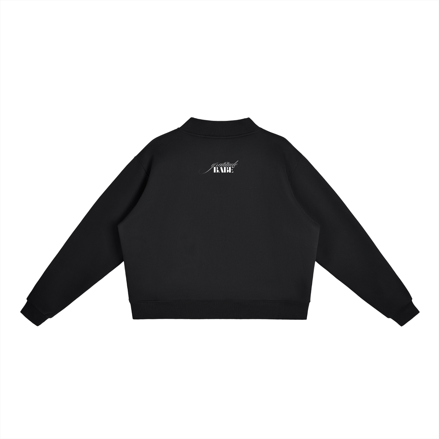 Gratitude Is My Frequency™ Mock-Neck Sweatshirt Black