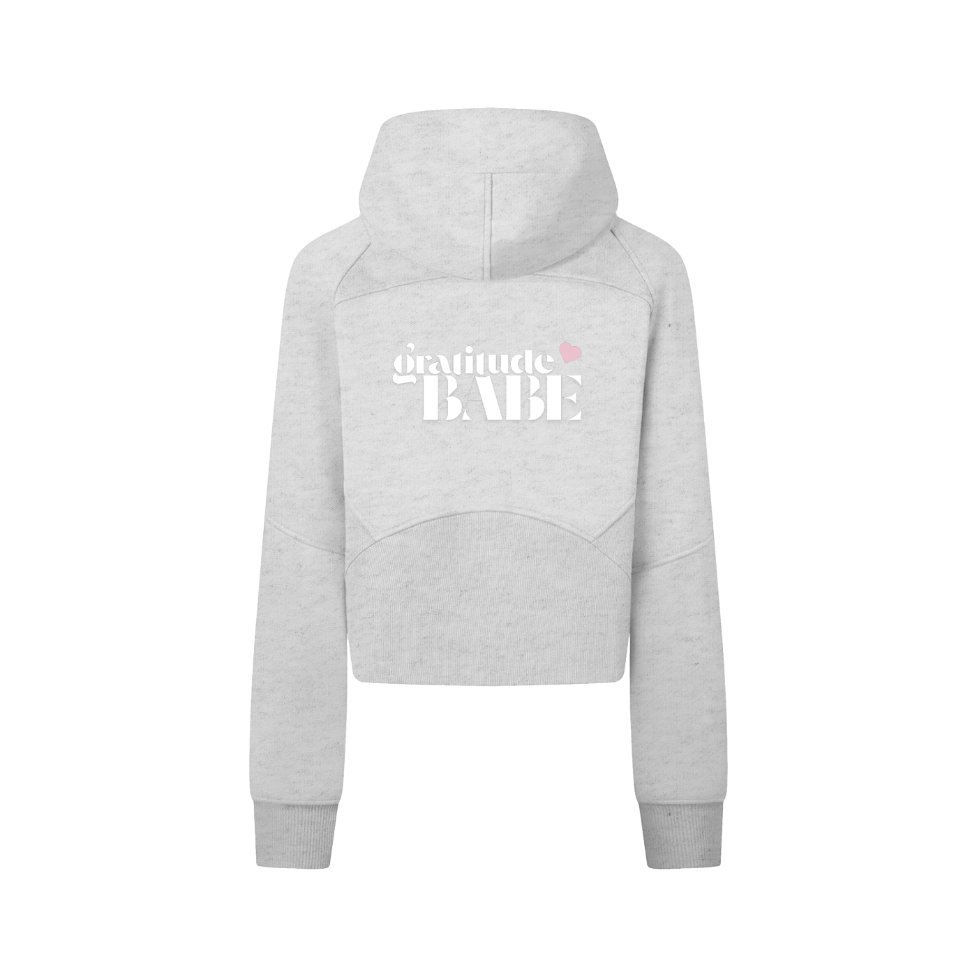 Gratitude Babe™ "Spiritually Spoiled" Cropped Zip-Through Hoodie