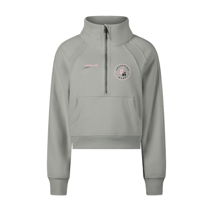 Gratitude Babe™ "Spiritually Spoiled" Cropped Half-Zip Sweatshirt