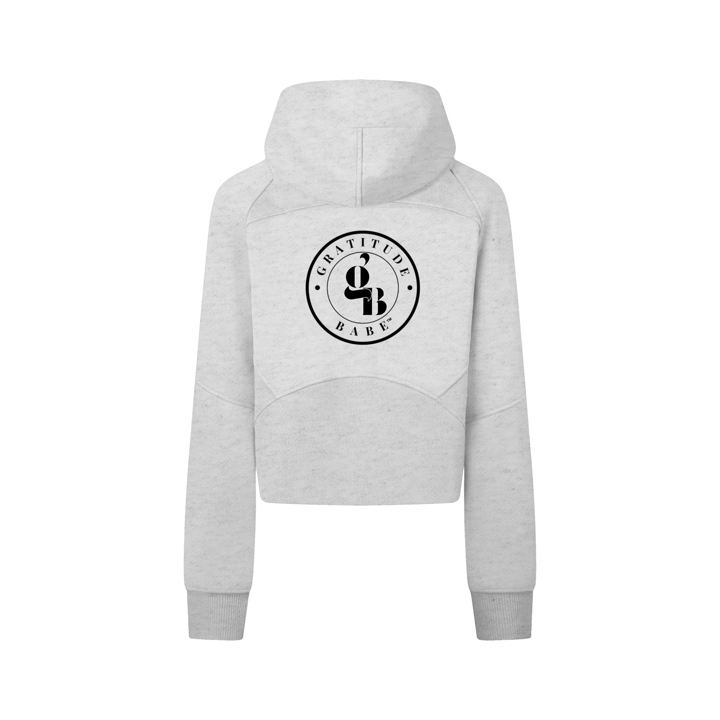 Gratitude Babe™ "Abundance Looks Good on Me" Cropped Zip-Through Hoodie