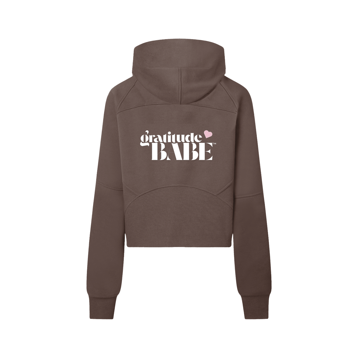 Gratitude Babe™ "Spiritually Spoiled" Cropped Half-Zip Hoodie