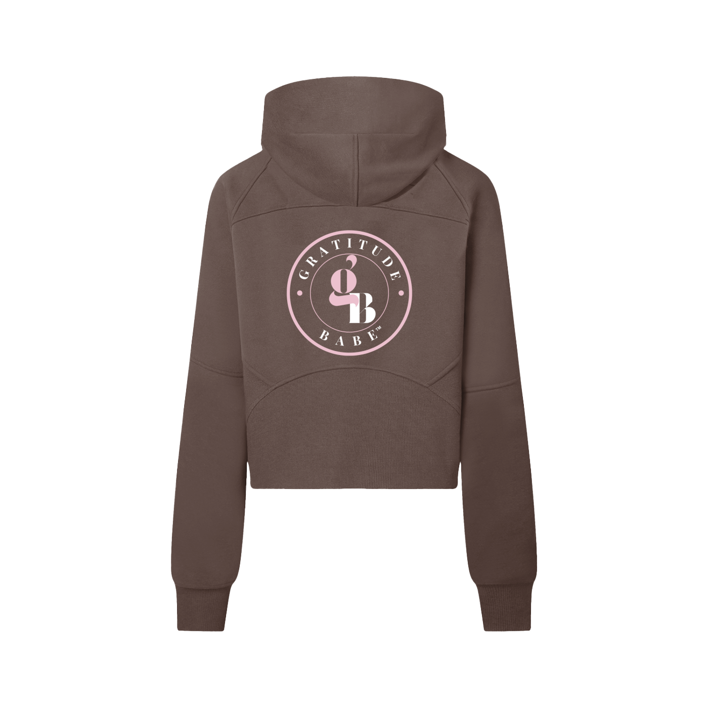 Gratitude Babe™ "Soft Rich Life" Cropped Half-Zip Hoodie