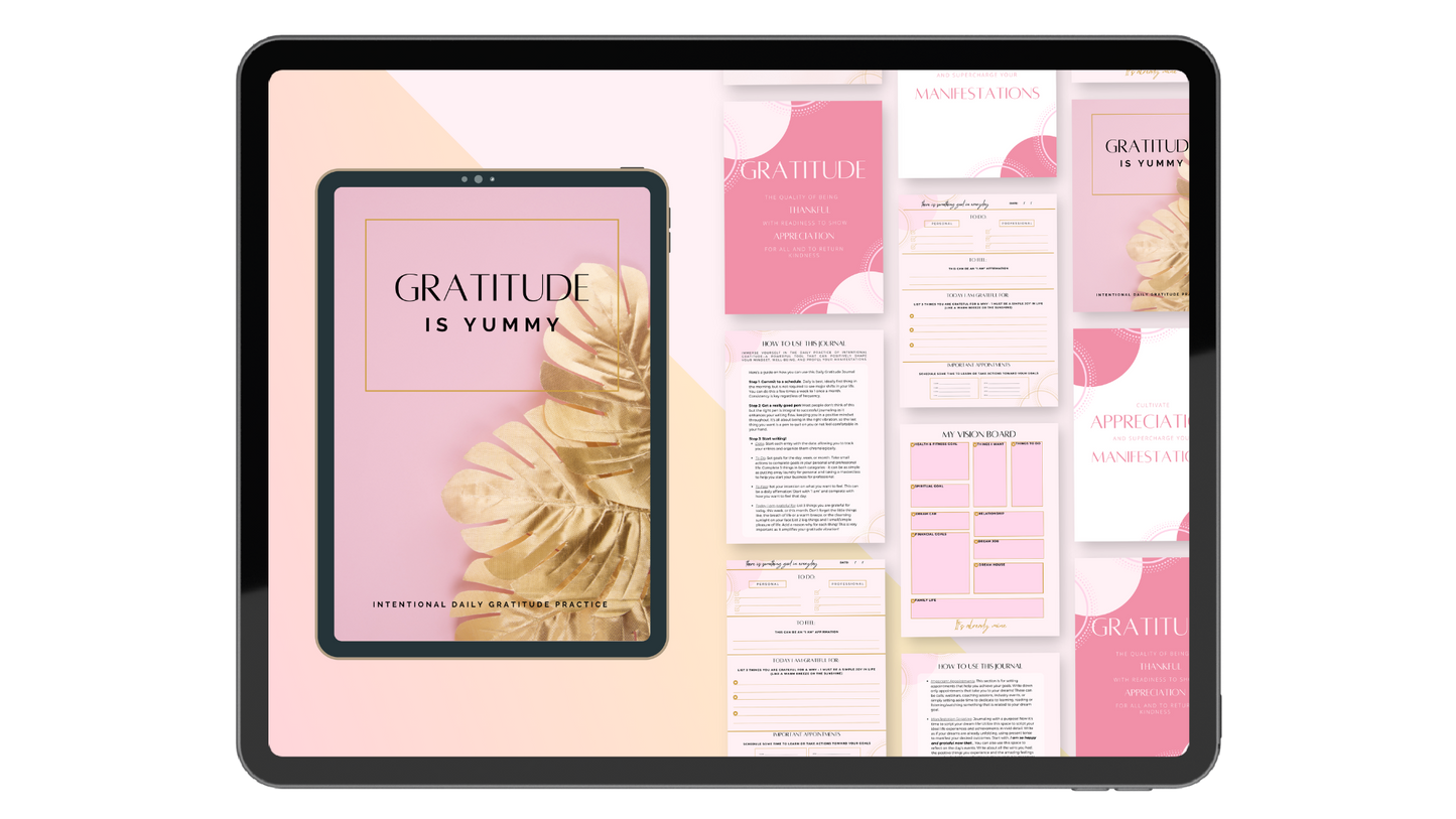 Gratitude is Yummy Digital Journal Download