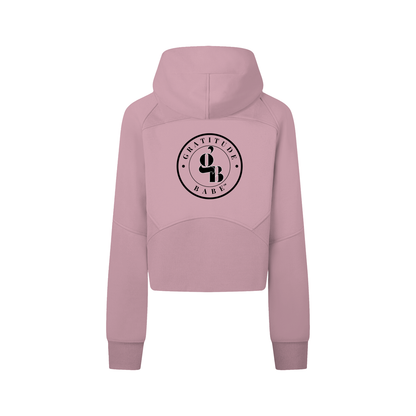 Gratitude Babe™ "Abundance Looks Good on Me" Cropped Zip-Through Hoodie