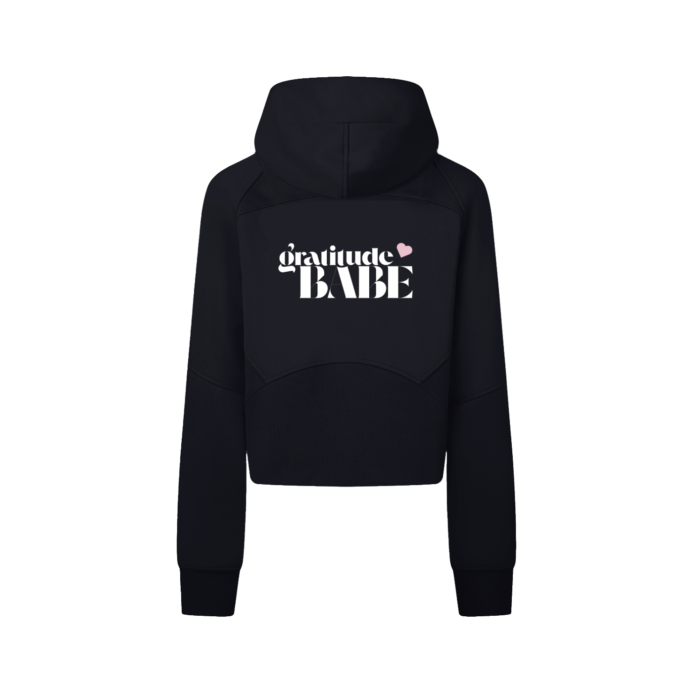 Gratitude Babe™ "Spiritually Spoiled" Cropped Zip-Through Hoodie