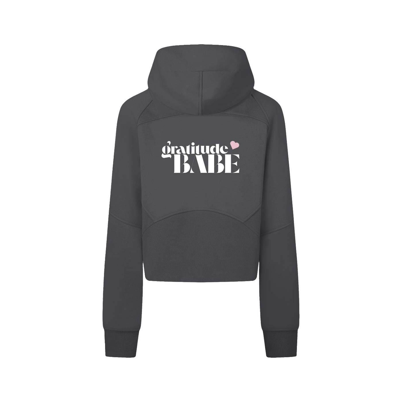 Gratitude Babe™ "Spiritually Spoiled" Cropped Zip-Through Hoodie