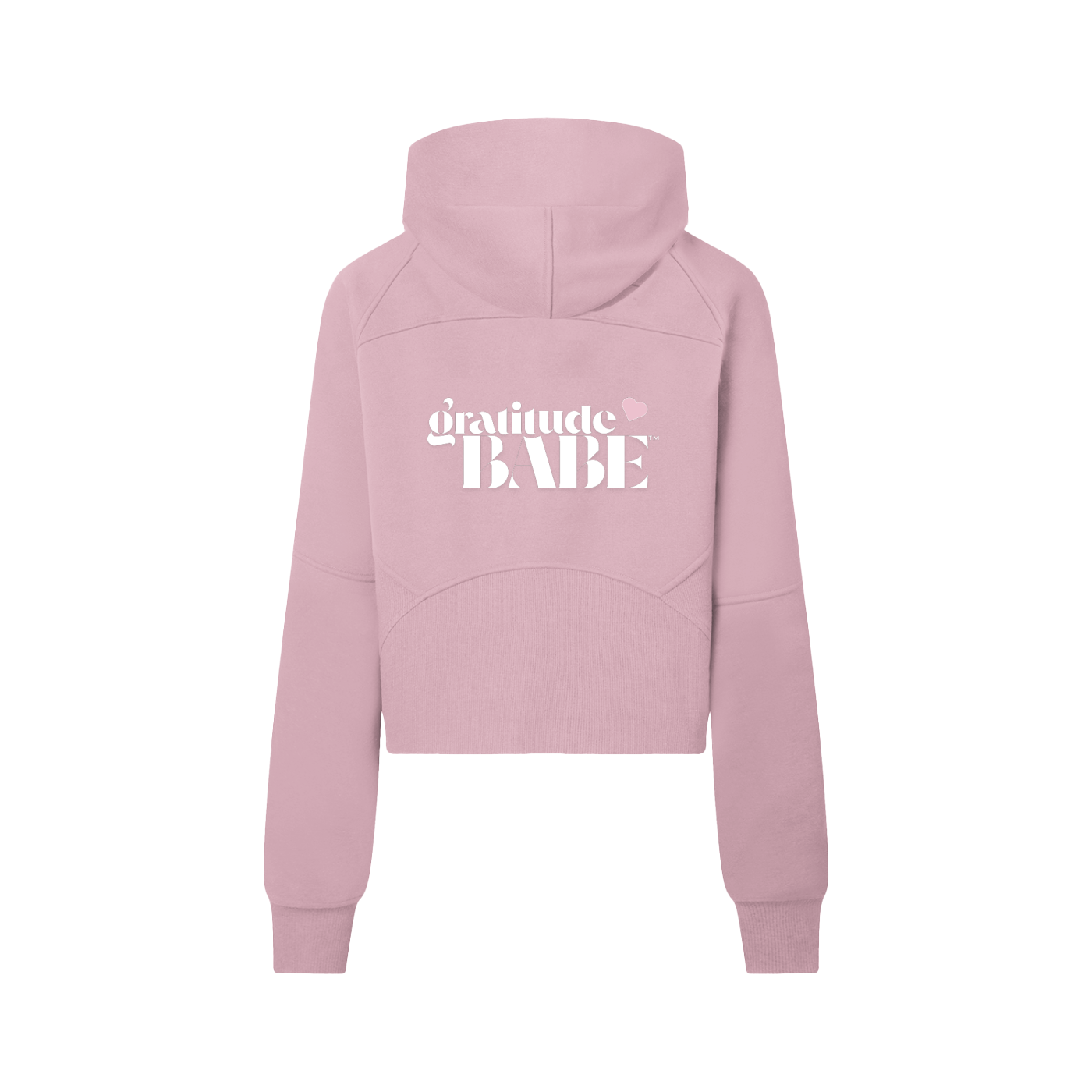 Gratitude Babe™ "Spiritually Spoiled" Cropped Half-Zip Hoodie