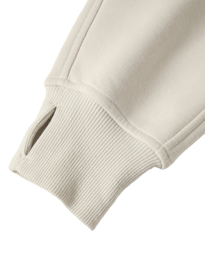 Gratitude Babe™ "Soft Rich Life" Cropped Half-Zip Sweatshirt